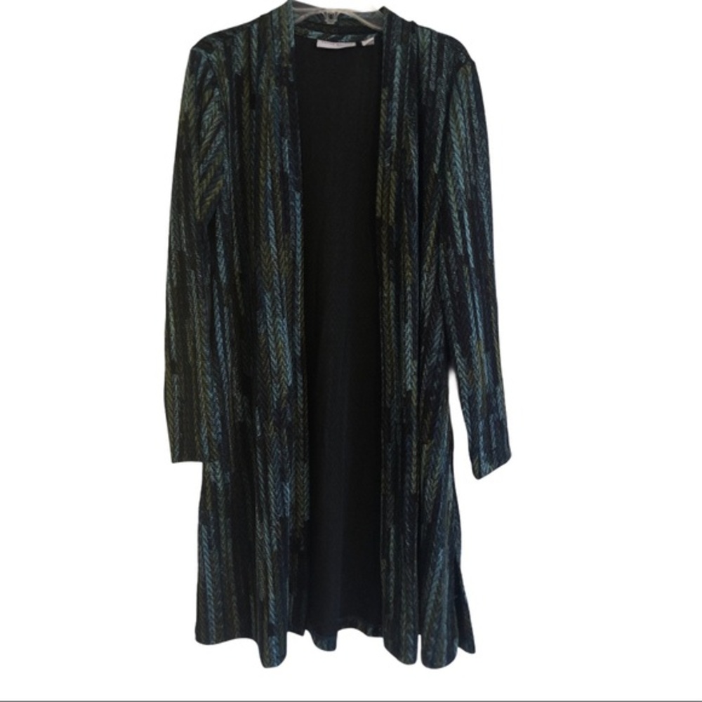 SUSAN‎ GRAVER GREEN TEXTURED DUSTER SP